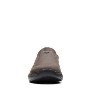 Clarks - ClarksPro Step Dark Brown Tumbled Leather